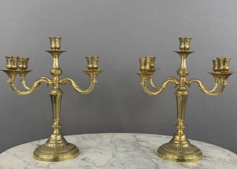 19th century bronze candlestick candelabra