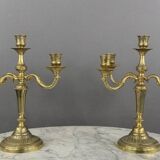 Candélabres bougeoirs en bronze xixe siècle