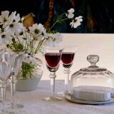 Set 6 mouth-blown wine glasses 50s