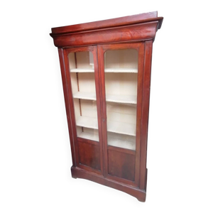 Vitrine ancienne en plaquage - louis phillipe