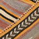 Orange Green Striped Pattern Vintage Runner Rug, 69x325Cm