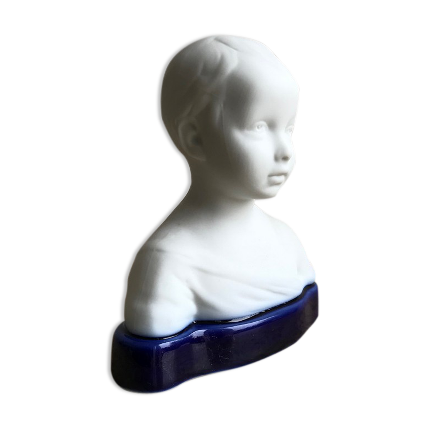 Limoges biscuit and porcelain child bust after Camille Tharaud