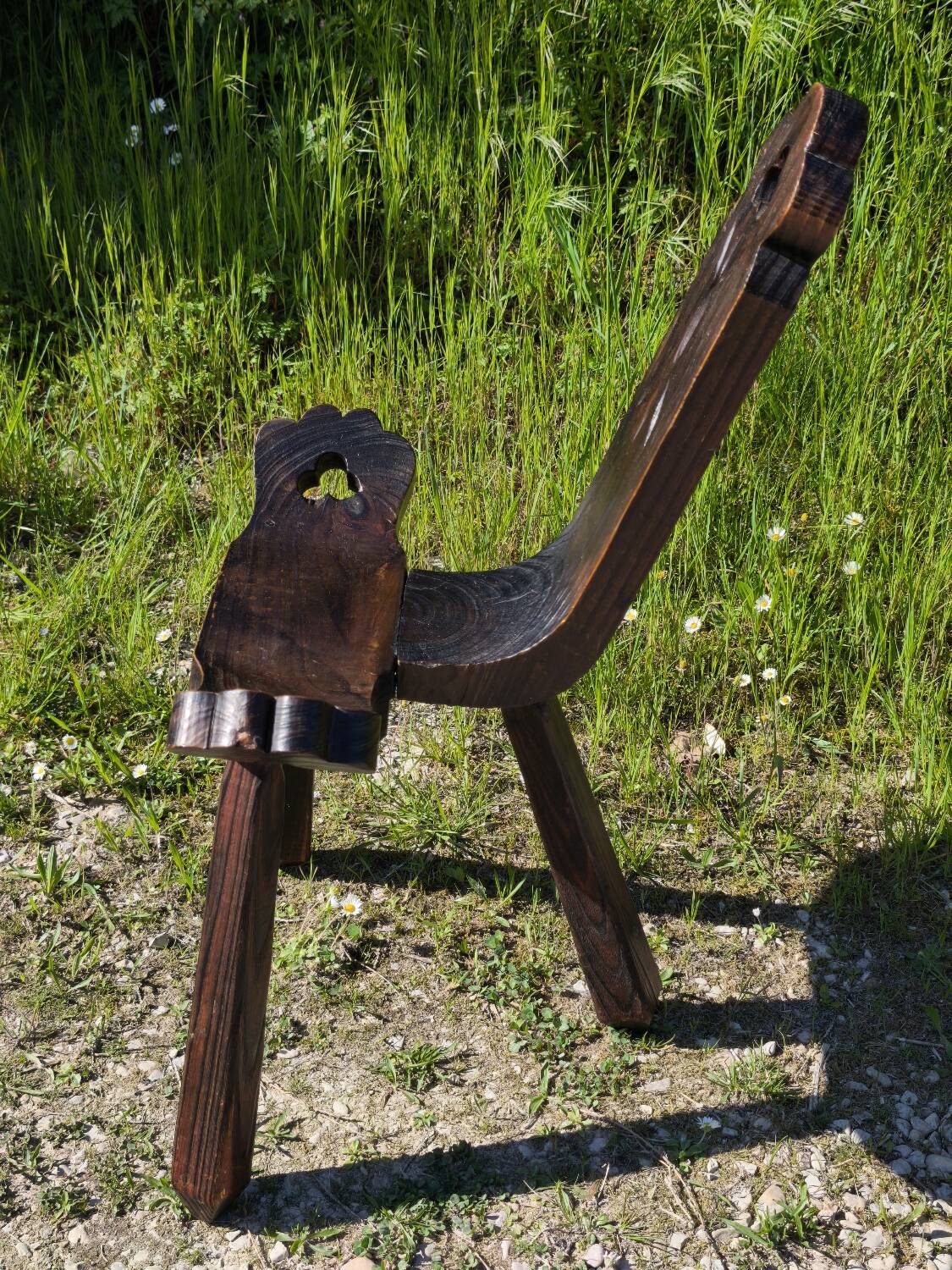 Brutalist tripod chair