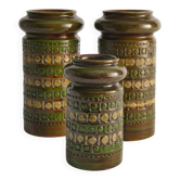 Yellow and Green Stoneware Vases by Aldo Londi for Bitossi, Italy, Set of 3