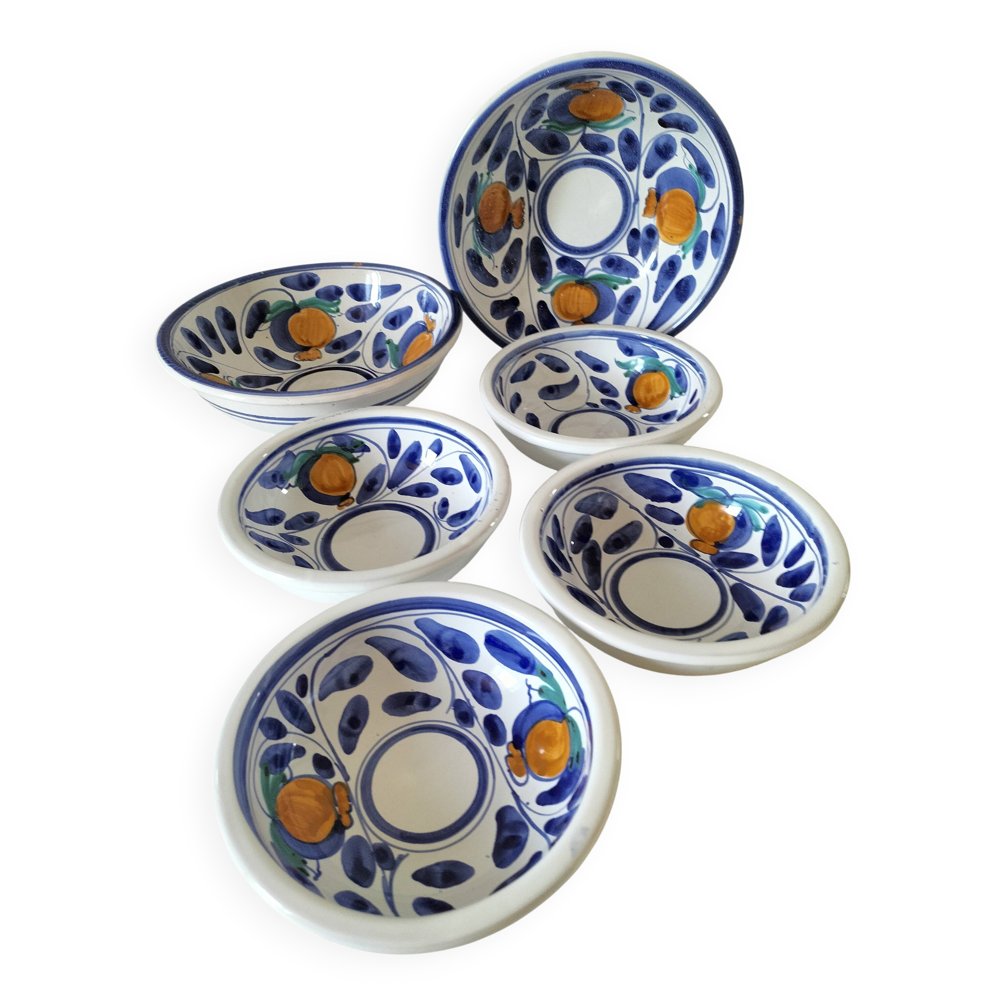 6 hand-painted ceramics – Desuir - Sicily