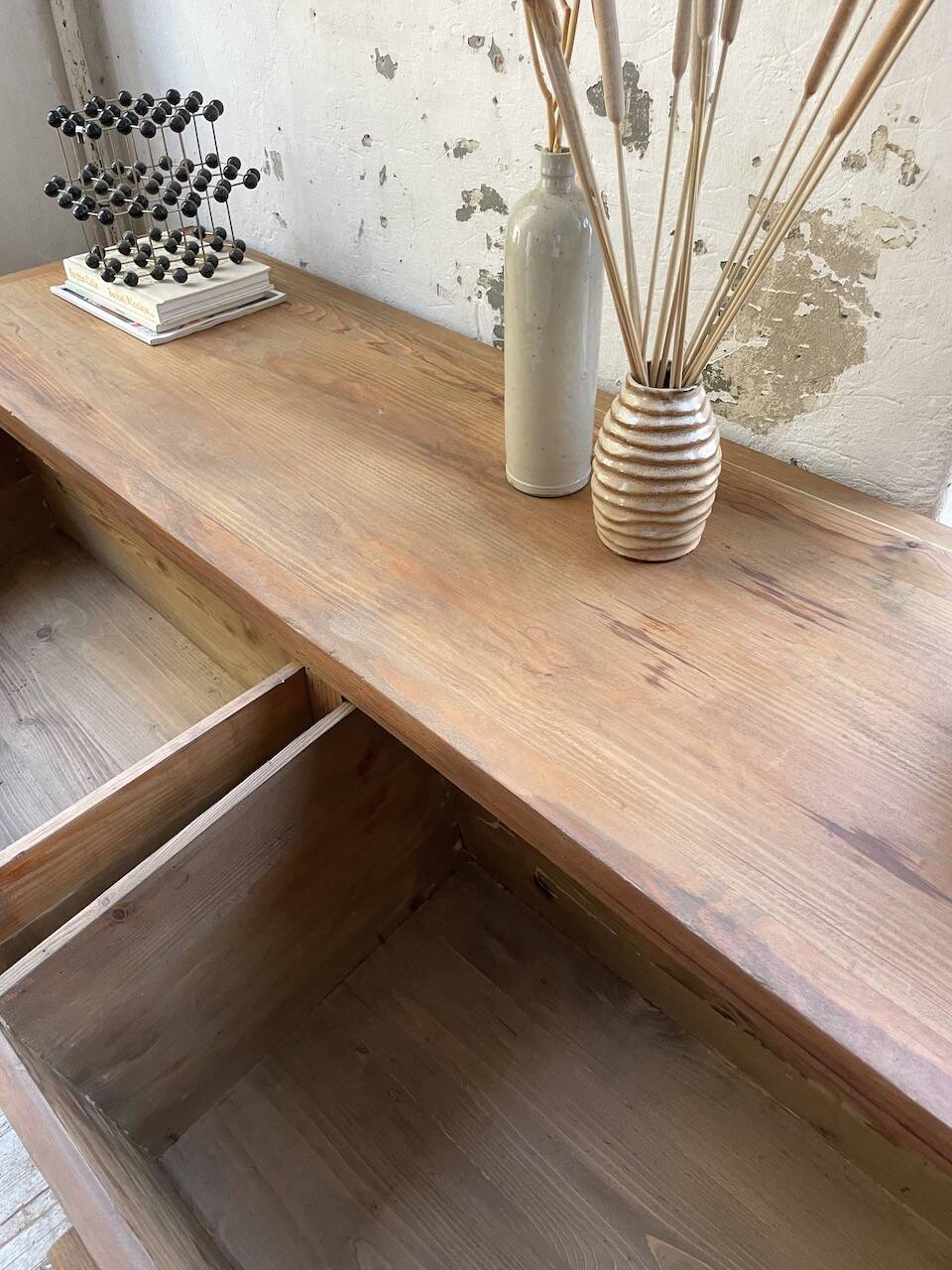 50s pitch pine haberdashery cabinet