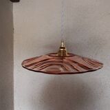 Vintage pink glass pendant light