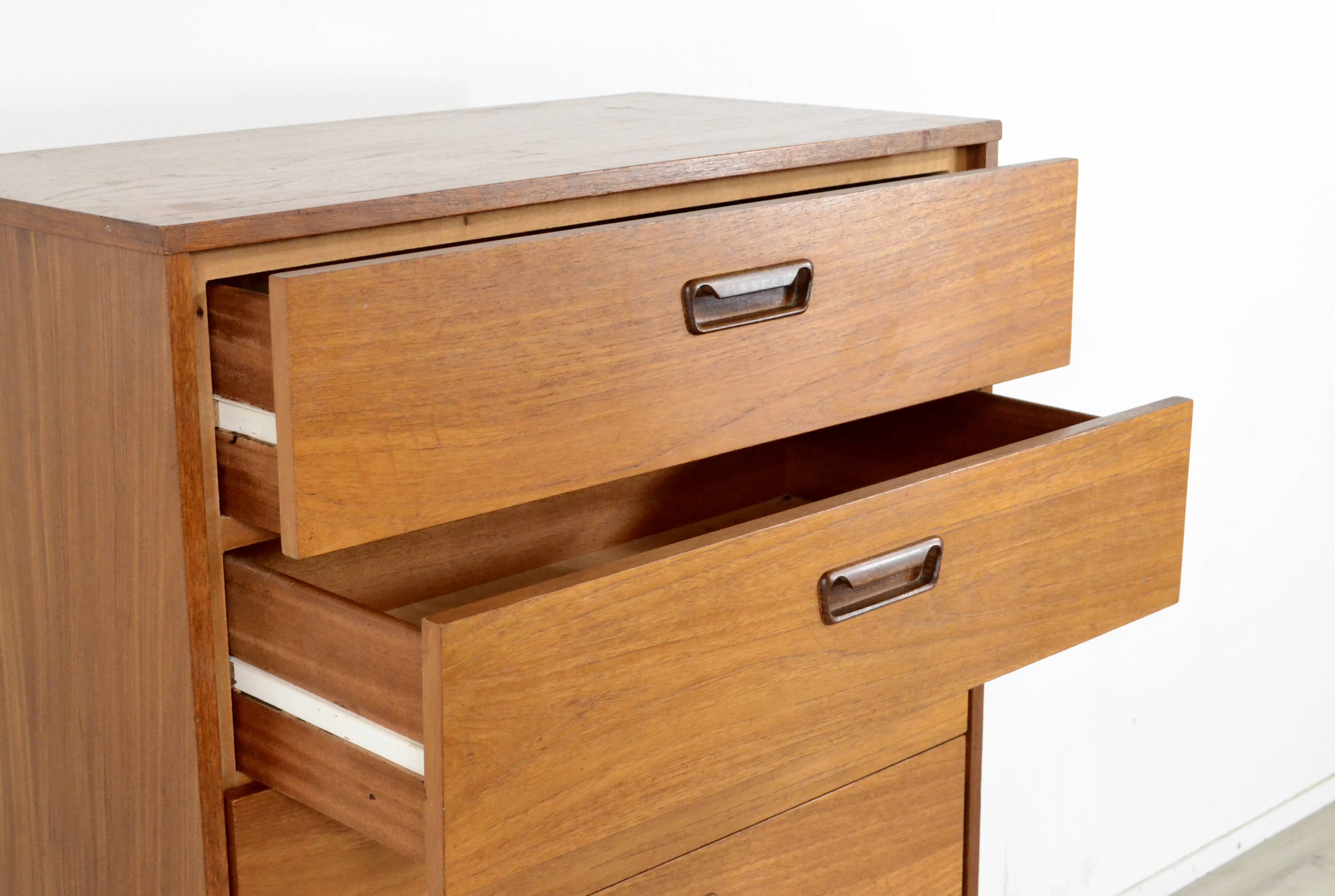 Midcentury Chest Of Drawers In Teak. Vintage Modern / Scandinavian / Retro / Danish Style