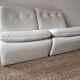 Vintage two-seater modular sofa, off-white, France 1970s