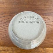 Antique alsace vase anne ehret grey blue stoneware vintage flower decor