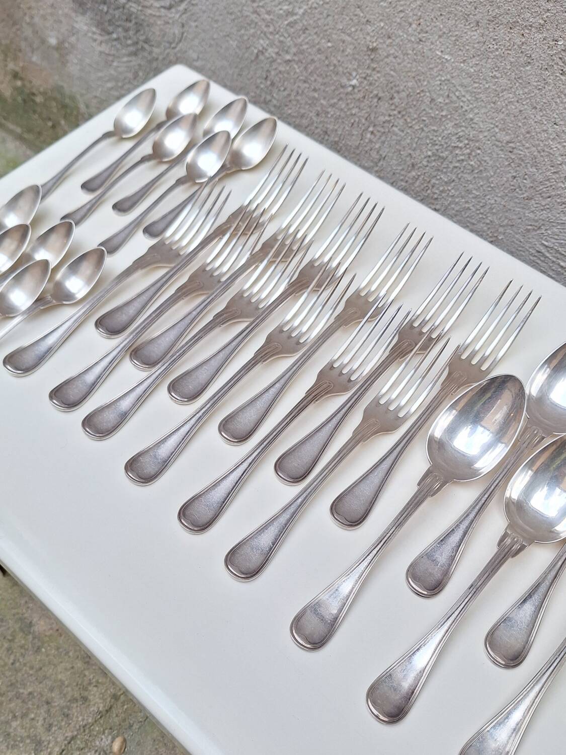 Partie de ménagère en métal argenté Christofle