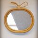 Rattan apple mirror