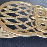 Dessous de plat chouette ou hibou en laiton