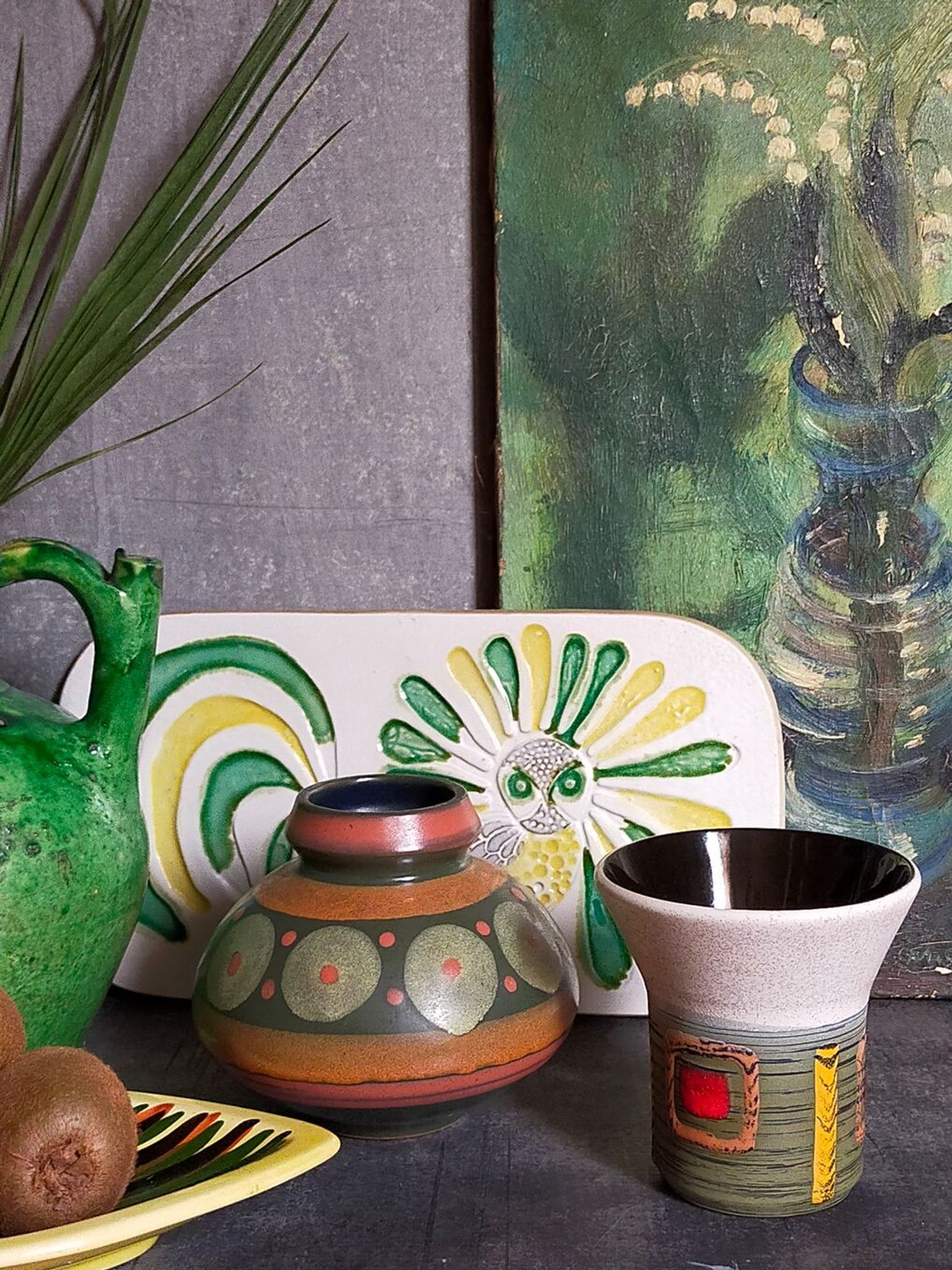 Duo of vases, vintage Scandinavian ceramics