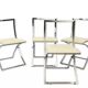 4 foldable chairs model "luisa" by marcello cuneo for mobel italia
