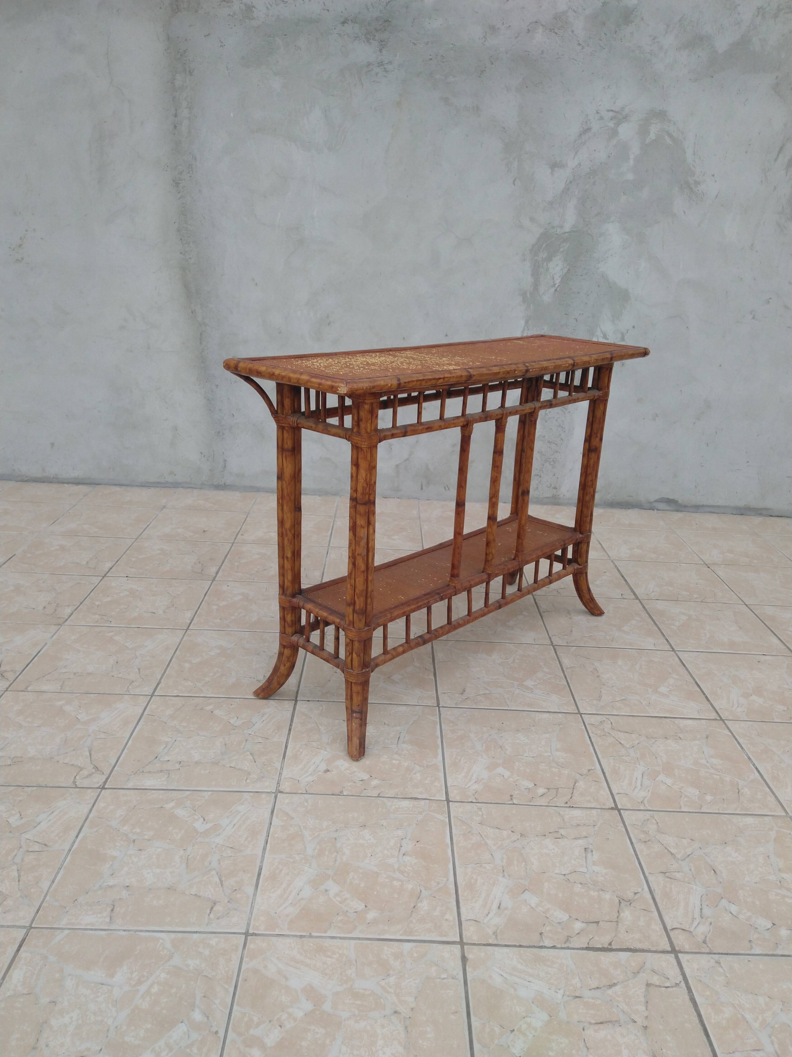 Rattan console