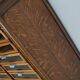 Vintage Dutch oak haberdashery shop cabinet, 1950s