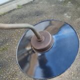 Exterior wall light in enamelled sheet metal