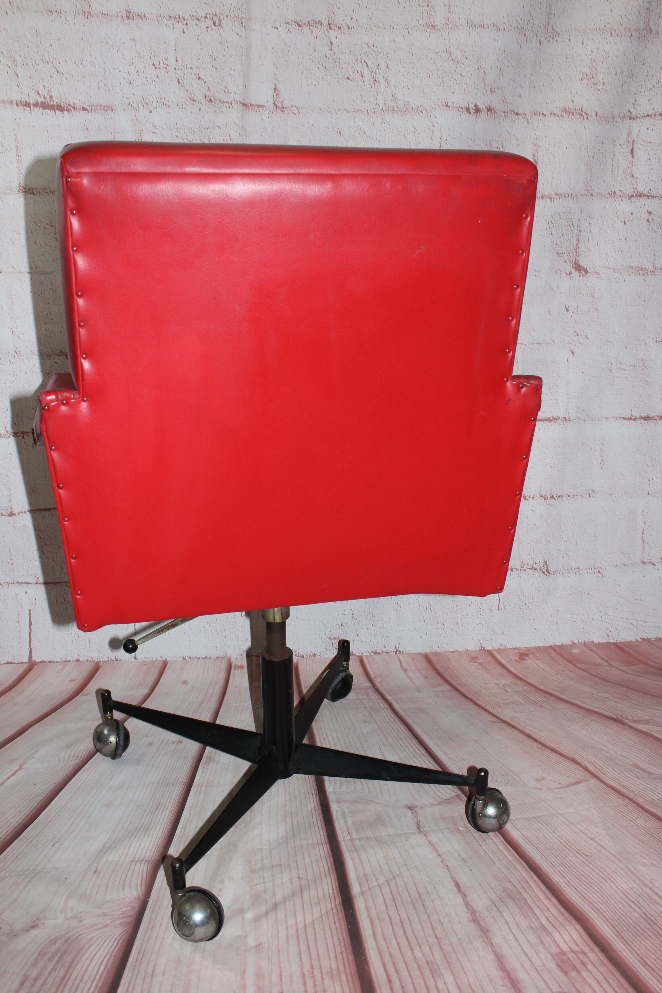 Office chair with wheels vintage skai design 1950