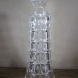 Vase sur pied verre ciselé vintage