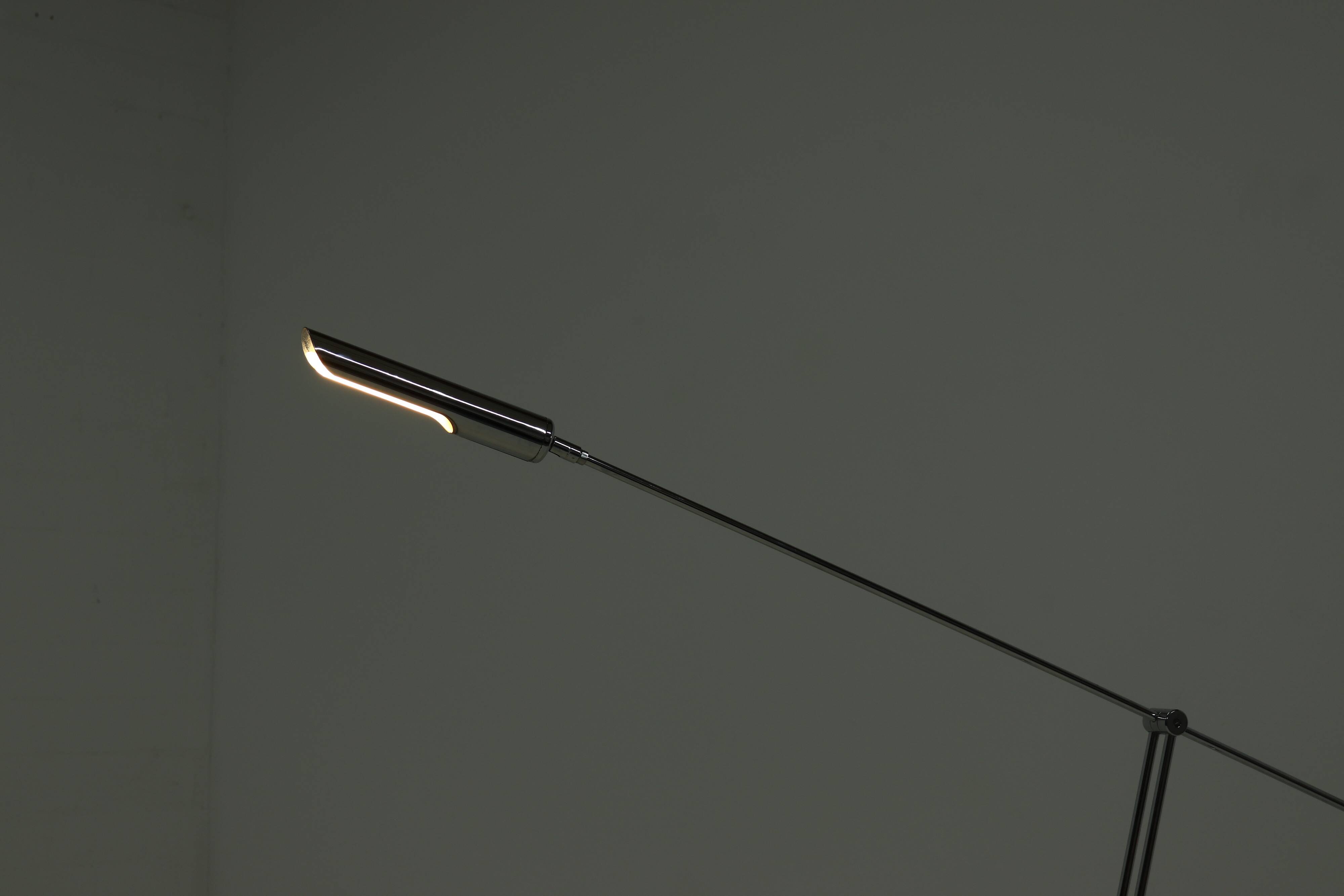 Lampe à contrepoids en acier chromé par Abo Randers Danemark 1970