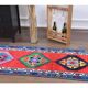 Vintage Turkish Oushak Handmade Wool Cotton Red Runner Rug 77x420