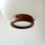 Karlby for Lyfa glass and teak pendant lamp