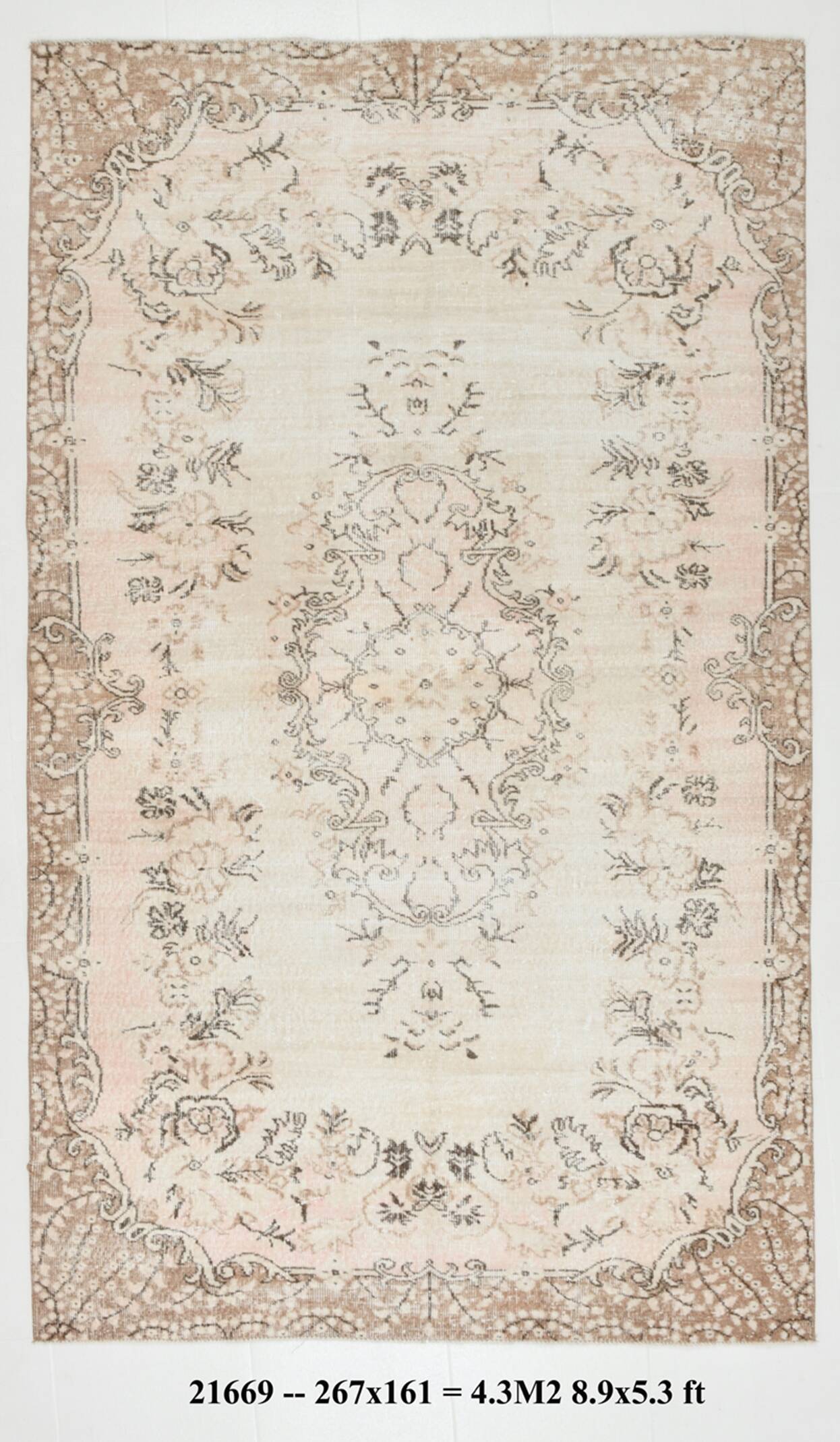 5x9 Handmade Turkish Rug, 161x267Cm