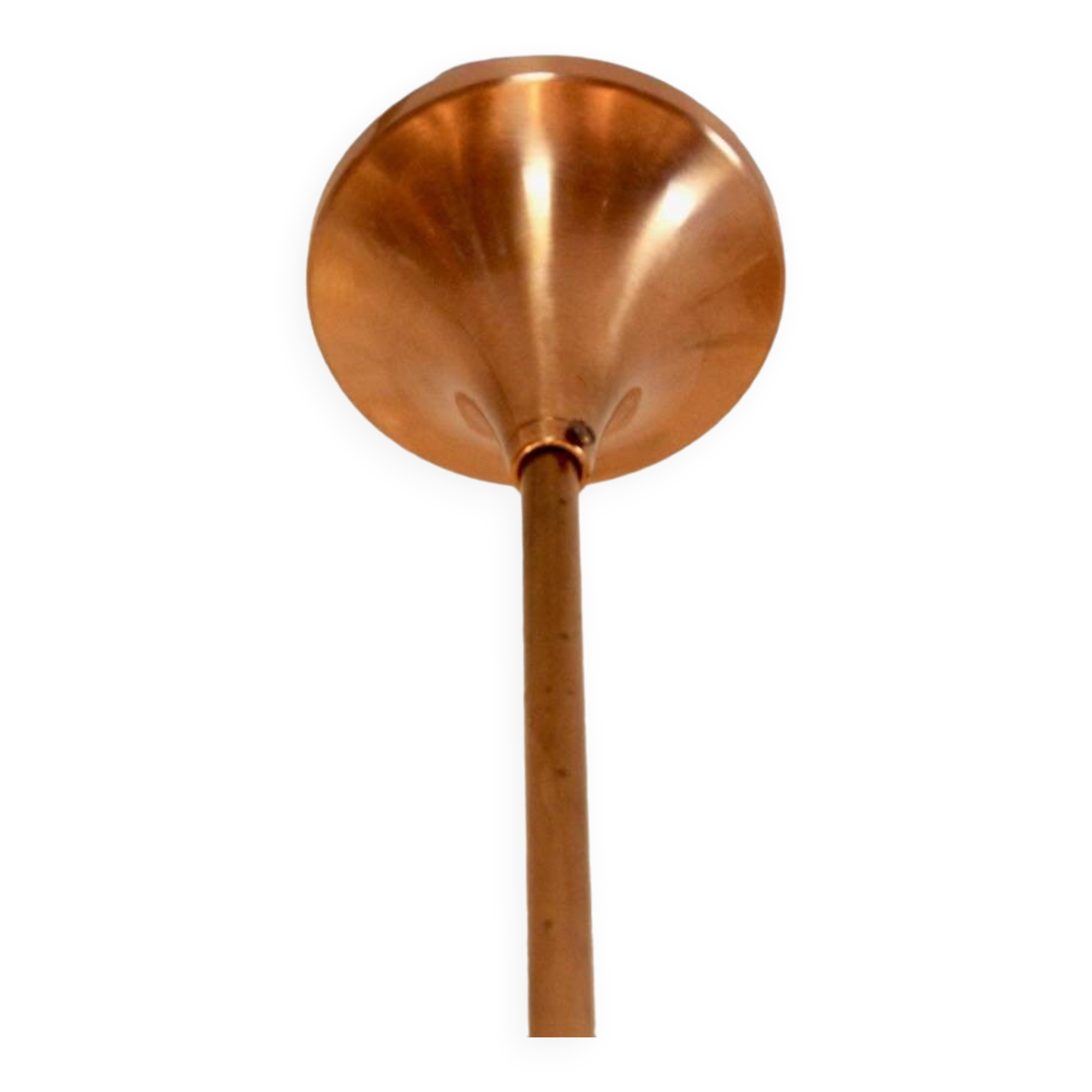 Lustre en cuivre et verre soufflé à la main par Ott International