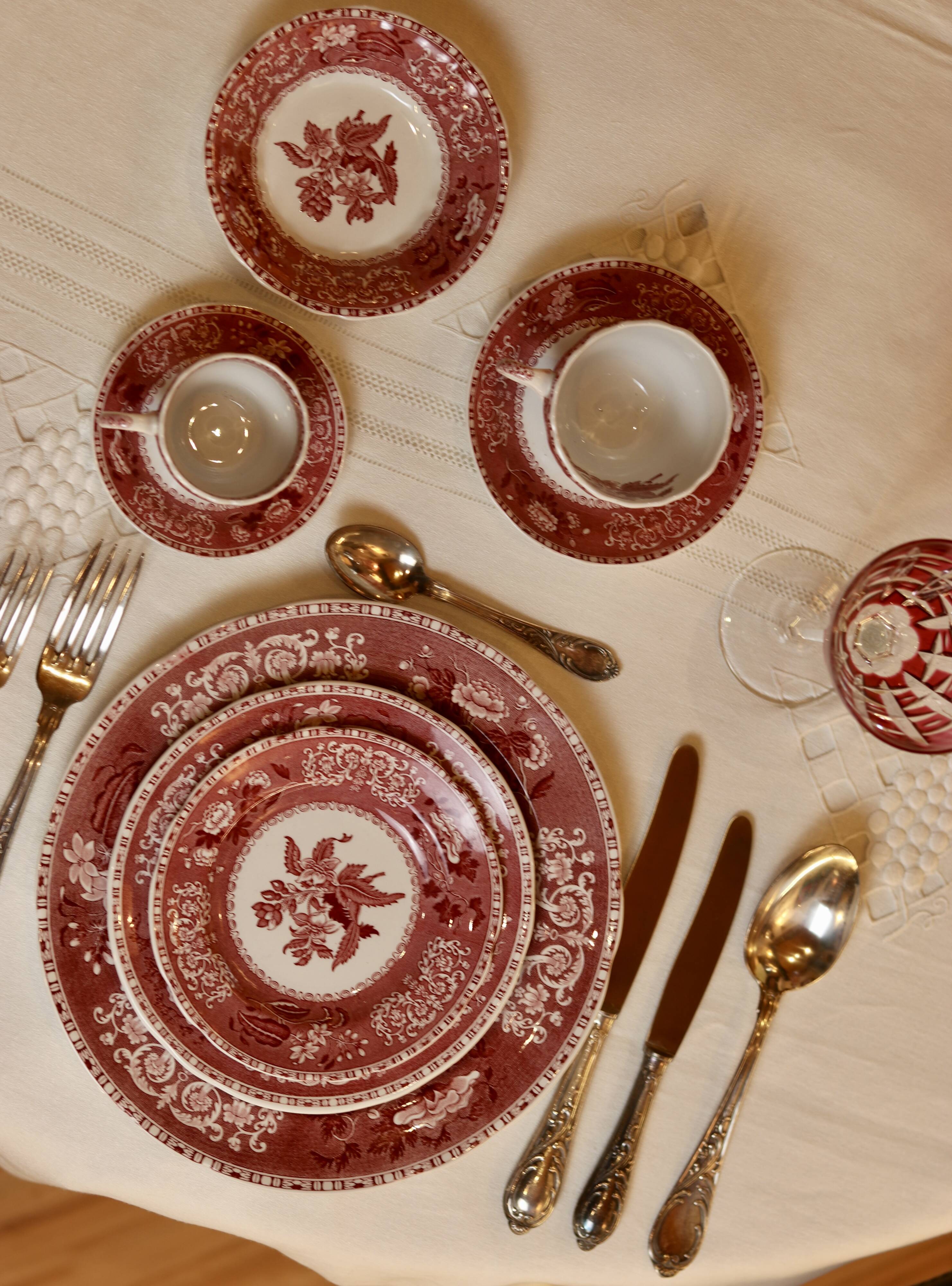 Service Spode « Pink Camilla » de 90 pièces, des années 1950