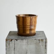 Striped vase in solid wood, 19th century