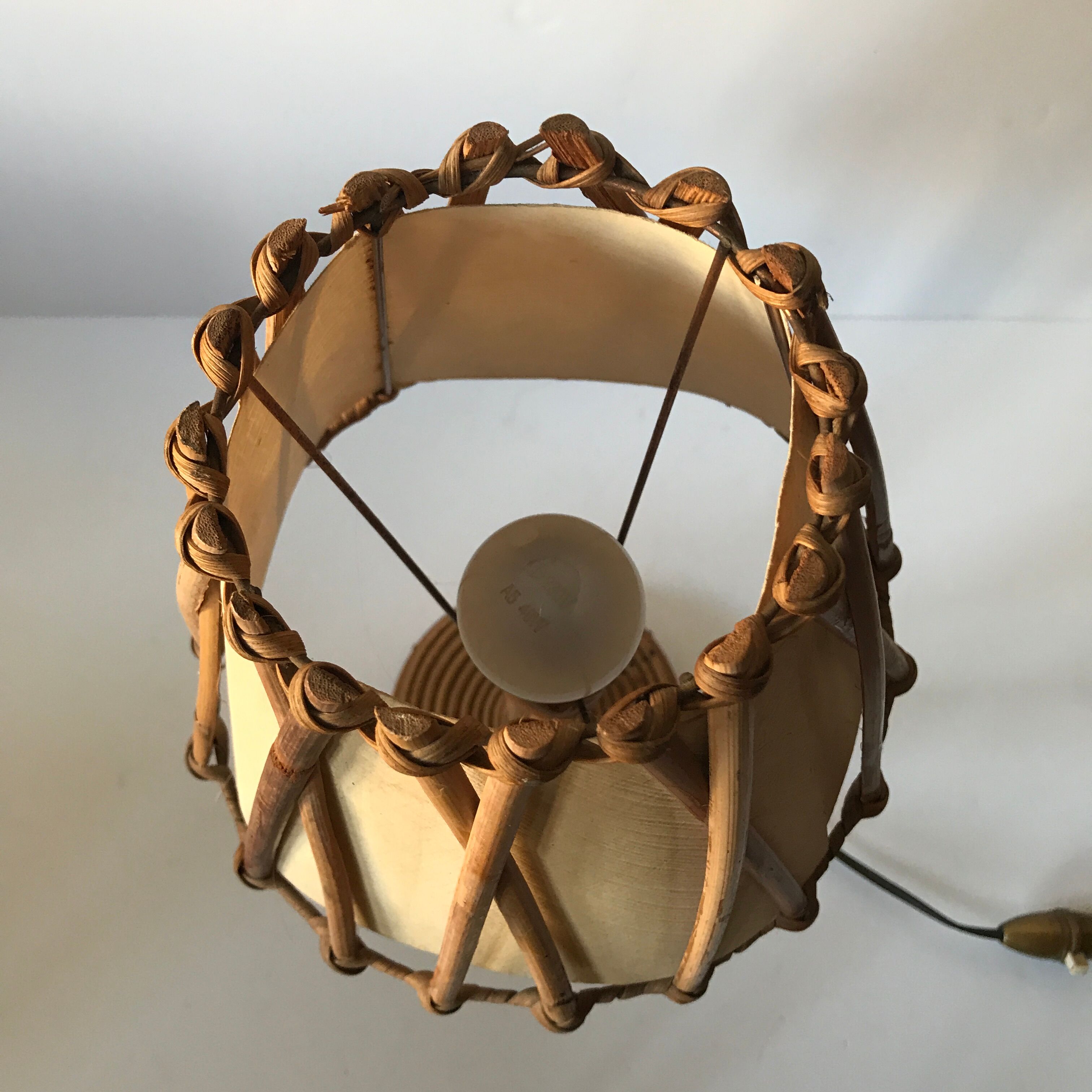 Vintage rattan lamp 1960
