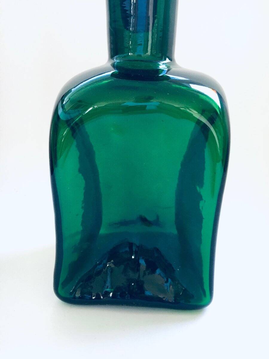 Vintage French Art Glass Decanter Bottle, 1950s