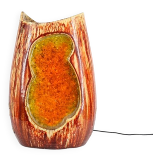 Lampe en céramique des Ateliers d'Accolay, années 1960