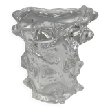 Crystal vase with relief spike decor 1.8 kg