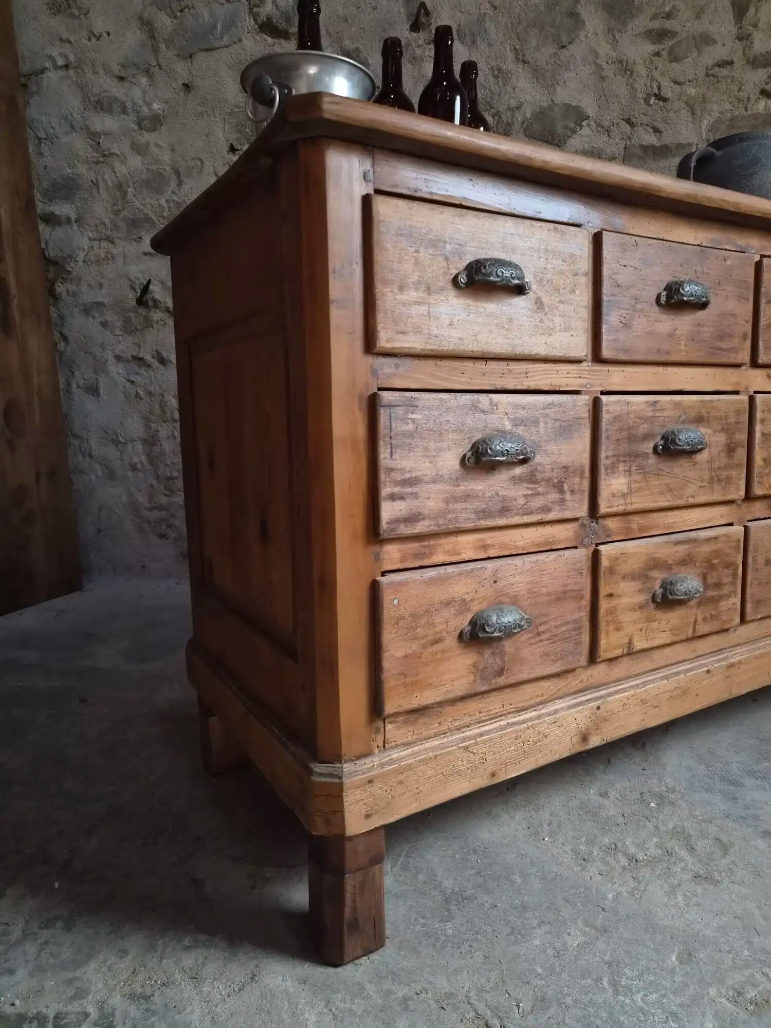 Antique shop counter with 12 drawers / kitchen island