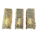 3 champagne-colored resin wall lights 1960 France