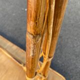 Rattan table vintage compass feet