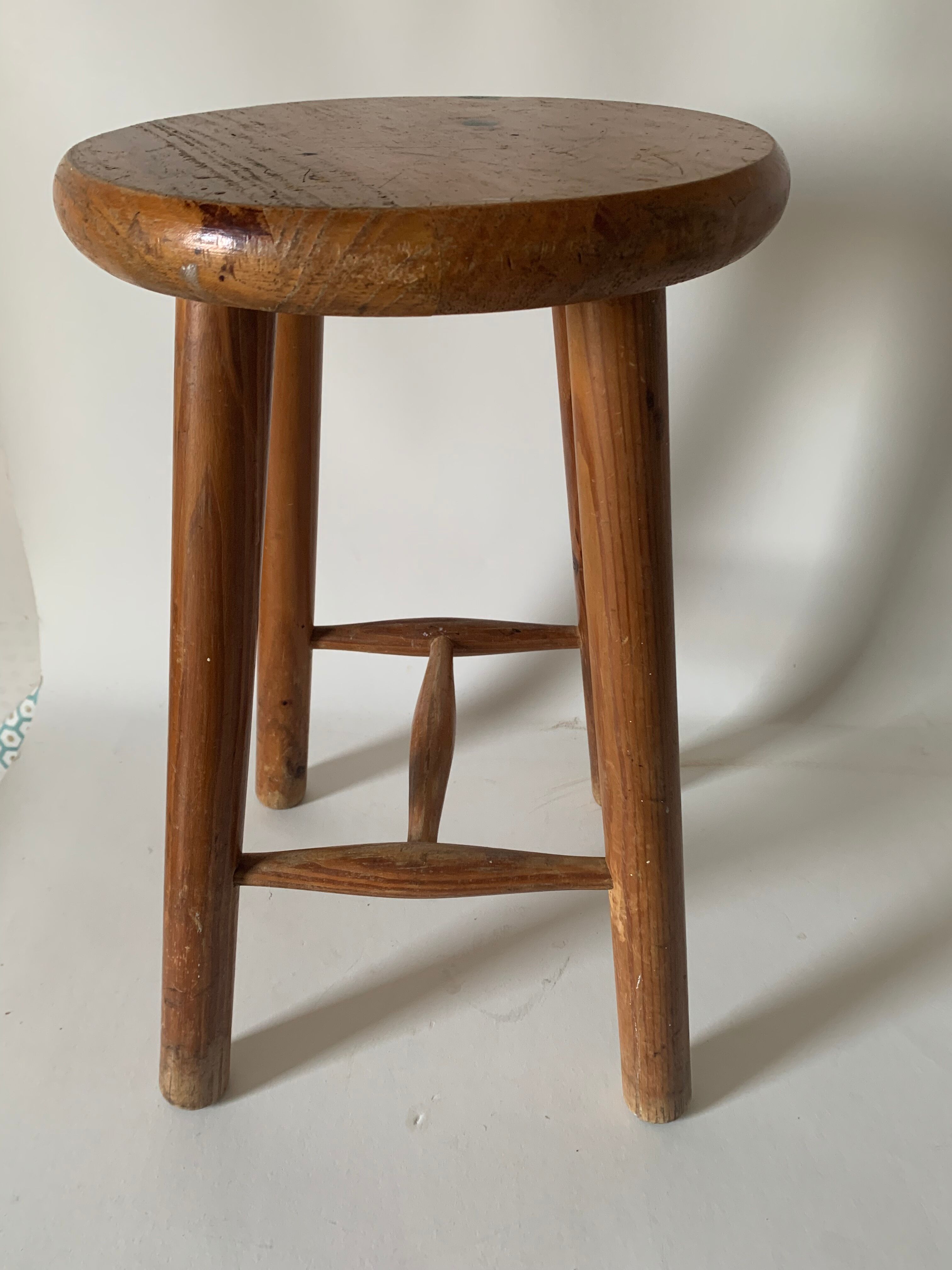 Light wood stool