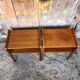 Pair of bedside table scandinavian vintage wood