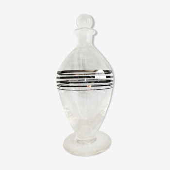 Art Deco ball carafe, silver edges