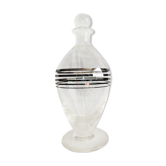 Carafe boule Art déco, liserés argent