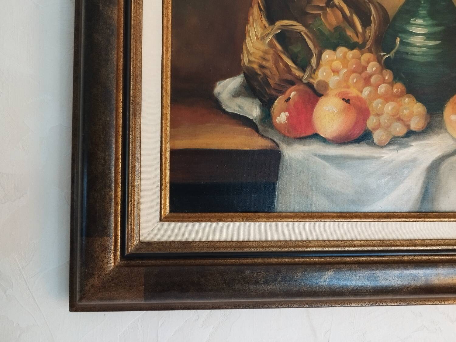Still life with fruit signed Leroux