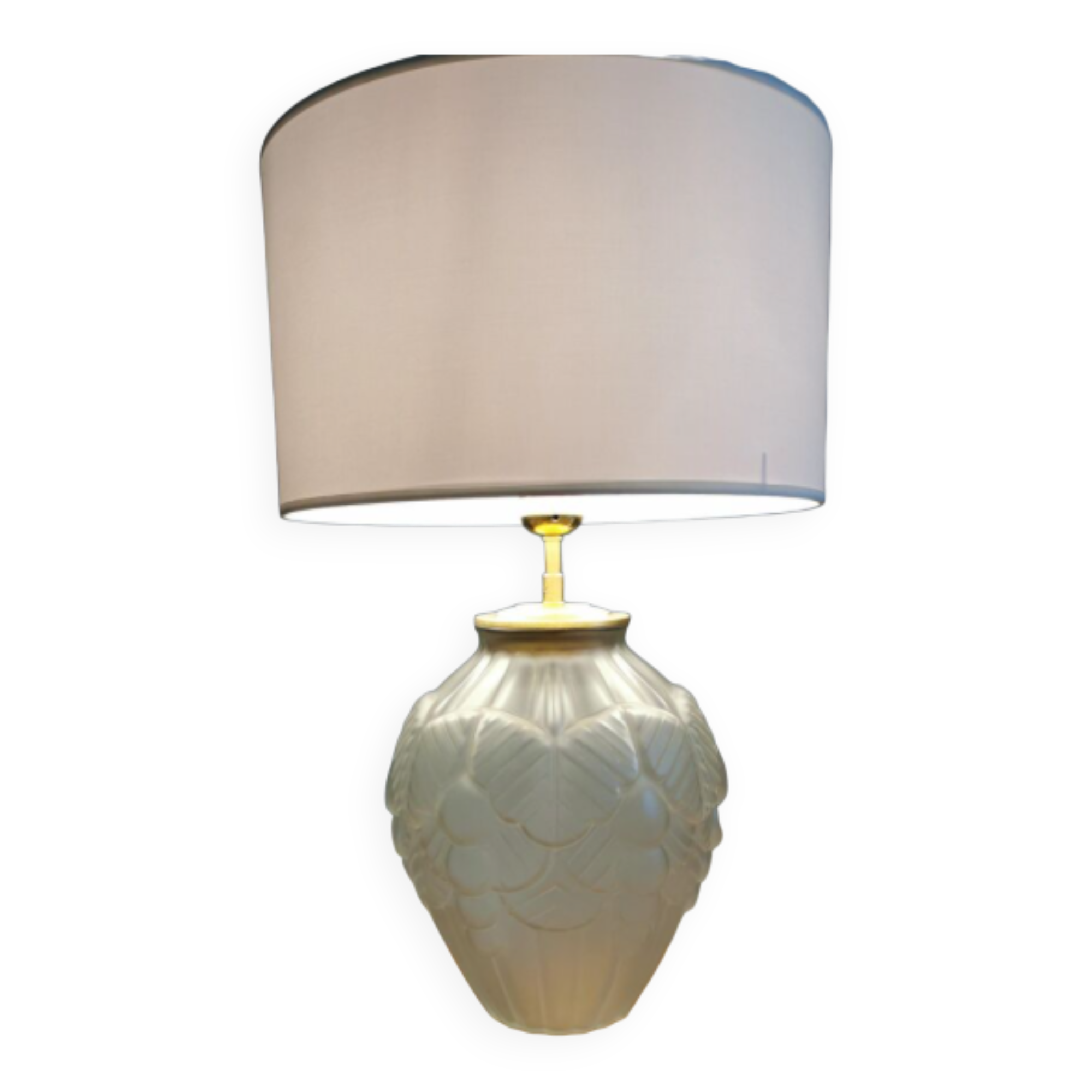 Pair of polished glass art deco lamp