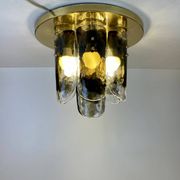 Murano & Brass Ceiling Lamp by J.T. Kalmar, Austria, 1960s