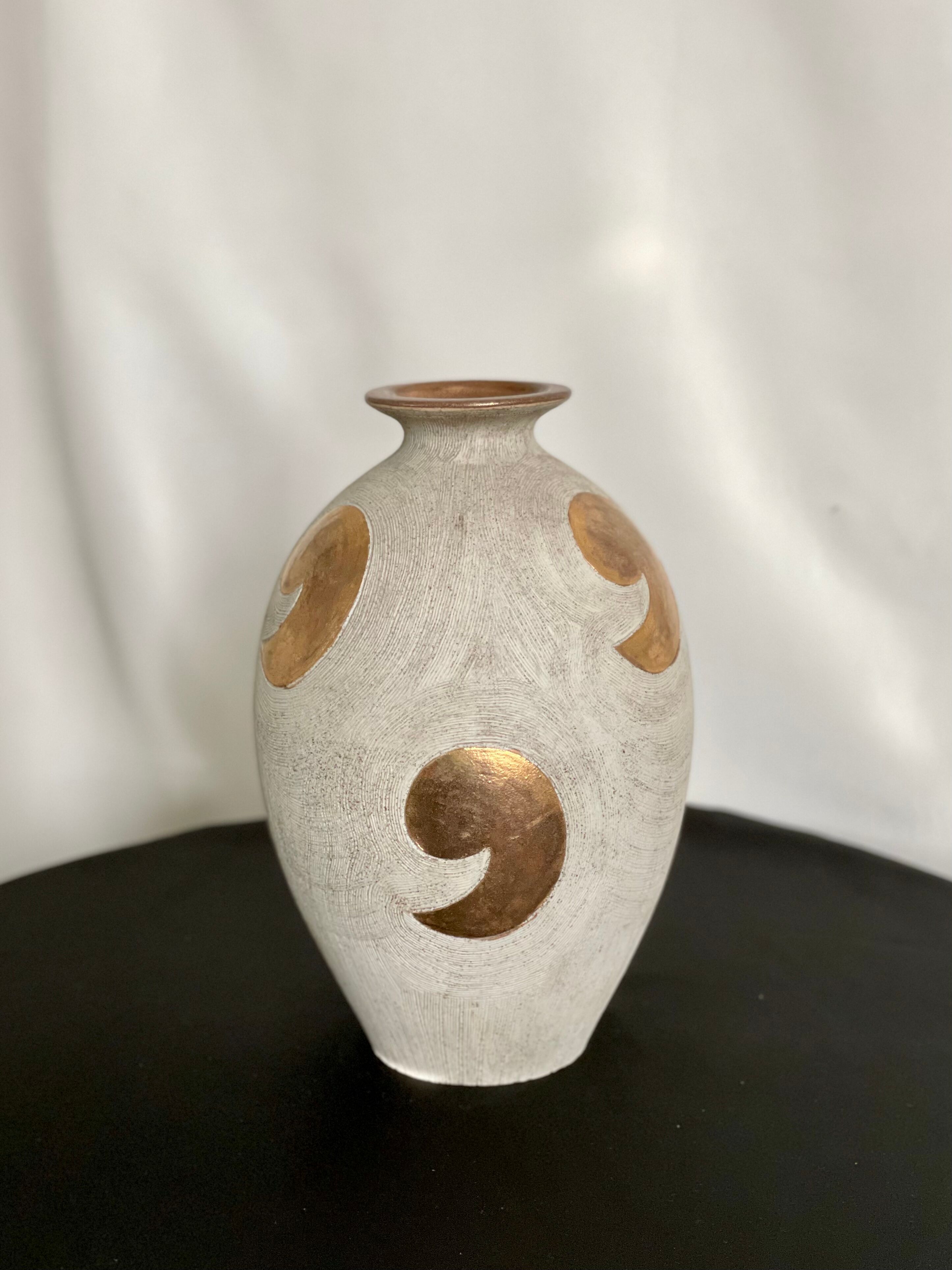 Art Deco sandstone vase Lucien Brisdoux