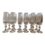 Crystal champagne flutes by Villeroy and Boch