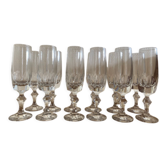 Crystal champagne flutes by Villeroy and Boch