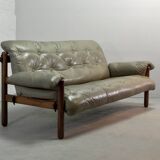 Jean Gillon Brazilian Jacarandá Wooden 3-Seat Sofa for Woodart, Brazil, 60s