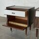 Pair of Vintage 1960s Nightstands — Rosewood & White Formica